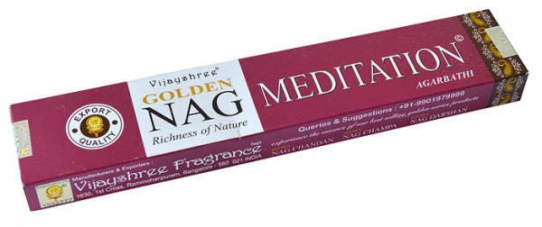 Vijayshree Incense "Golden Nag Meditation" 15gr.