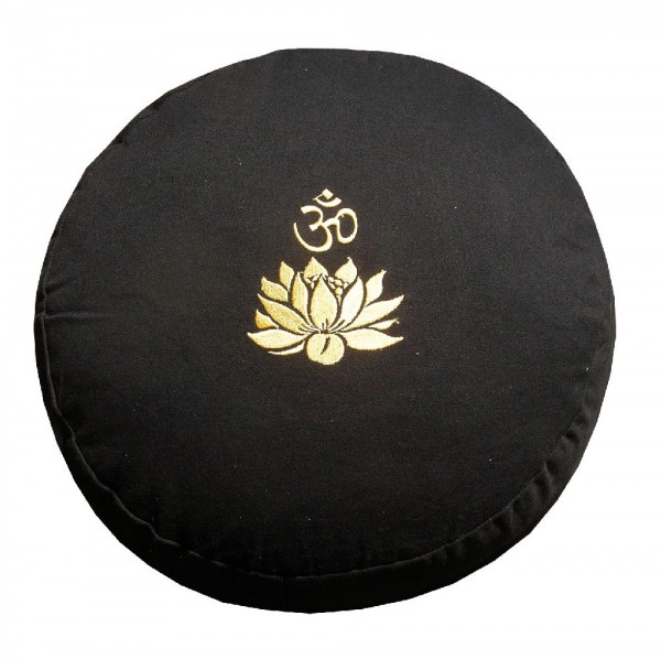 Meditationskissen mit Inlet "Lotus Om" Baumwolle(80%), Polyester(20%) schwarz